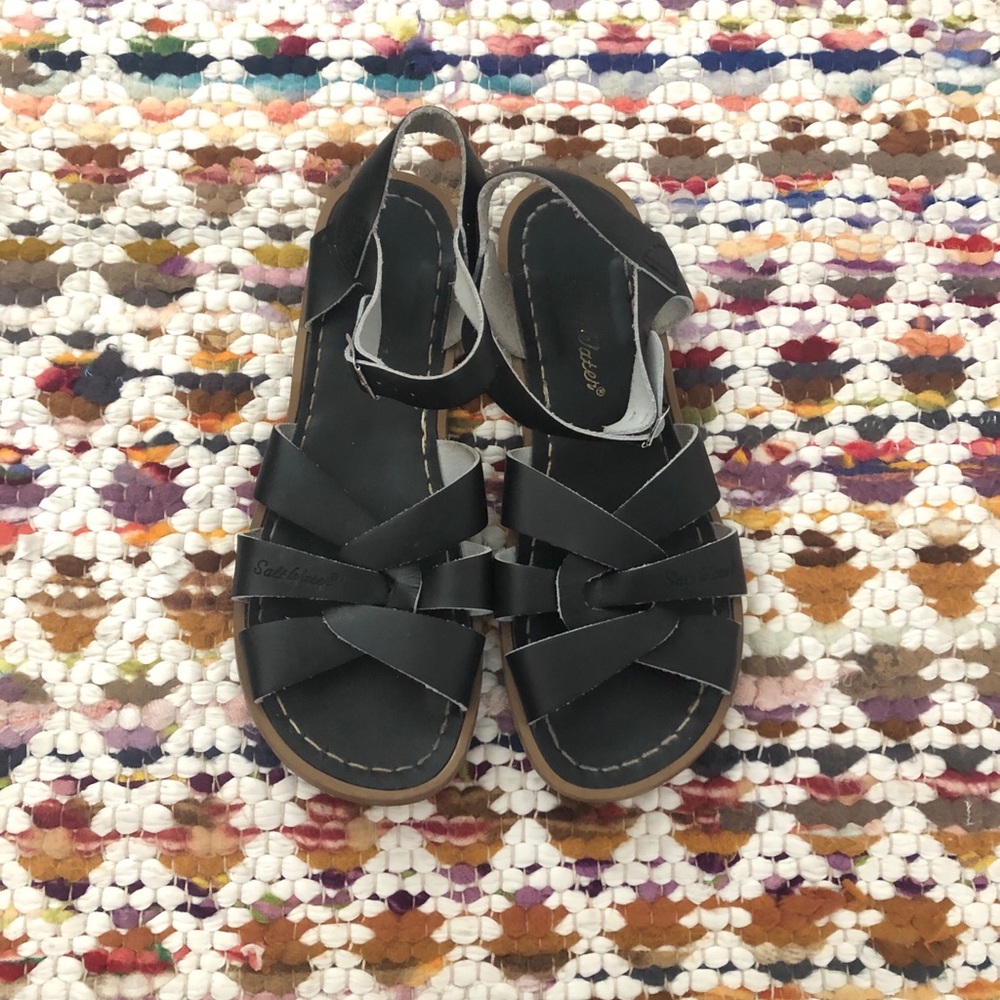 Black saltwater sandals